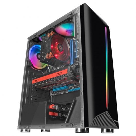 Mars Gaming MCX ATX Cristal Templado USB 3.0 RGB Negra