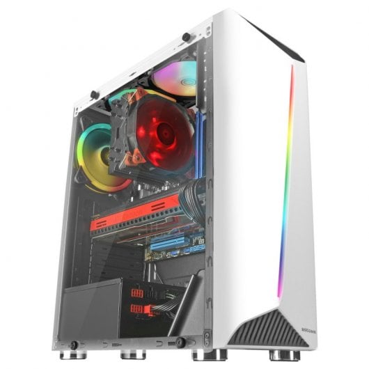 Mars Gaming MCX ATX Cristal Templado USB 3.0 RGB Blanca
