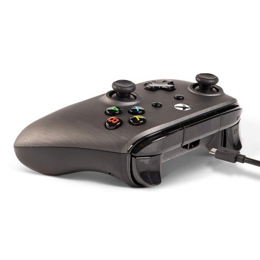 Power A Mando Gunmetal Cepillado con Cable para Xbox One