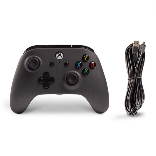 Power A Mando Gunmetal Cepillado con Cable para Xbox One