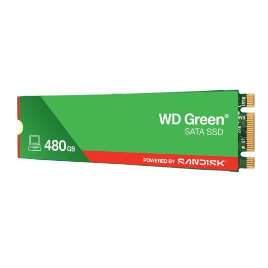 WD Vert SATA 480 Go SSD M.2 2280