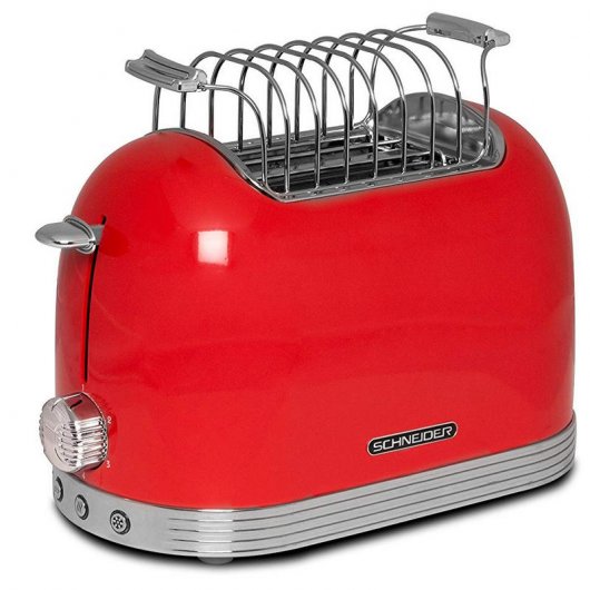 Schneider SCTO2R Tostadora Vintage 815W Roja