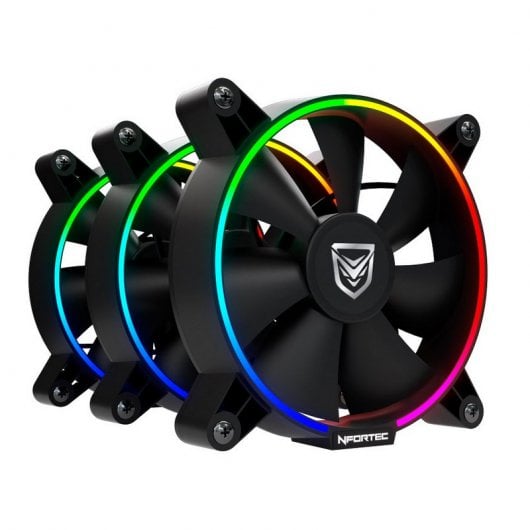 Nfortec Oberon Combo Pack 3 Ventiladores RGB 120mm