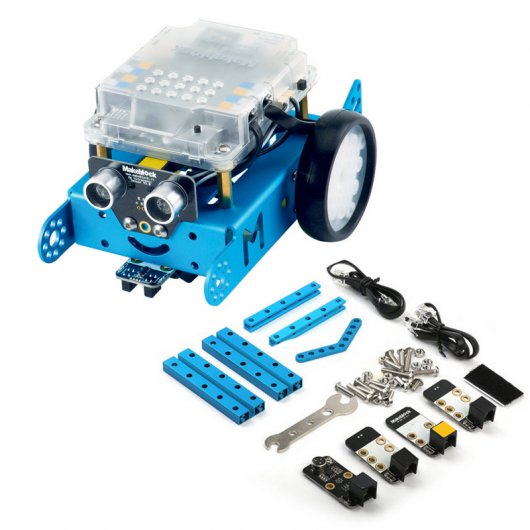 Makeblock mBot V1.1 Bluetooth Azul + Pack Extensión Luz y Sonido