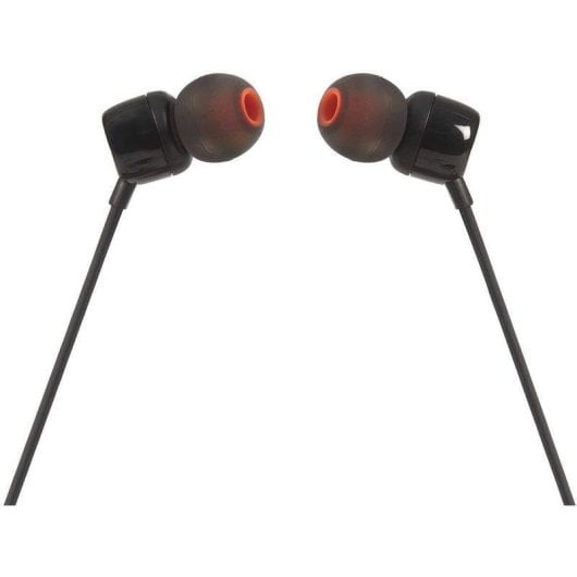 Auriculares JBL T110 com fio Jack 3.5 mm Uso diário Microfone preto