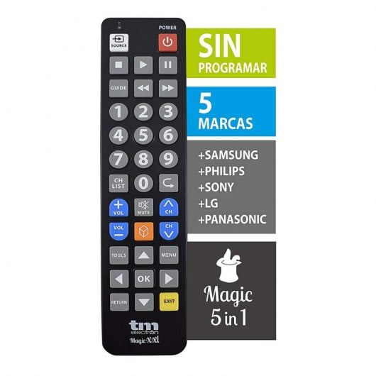 Télécommande TMURC502 Universal Magic XXL 5 en 1 pour Téléviseurs