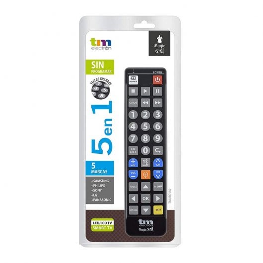 Télécommande TMURC502 Universal Magic XXL 5 en 1 pour Téléviseurs