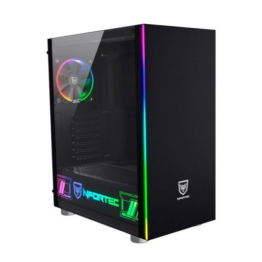 Nfortec Caronte Pro Cristal Templado USB 3.0 RGB Negro
