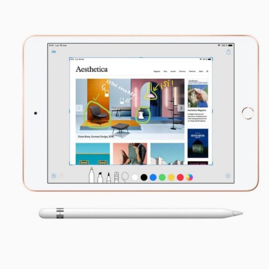 Apple iPad Mini 5 7,9" 64GB Wifi Batterie 10h iOS 12 Gris Sidéral