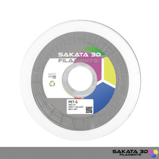 Sakata 3D Bobina de Filamento PETG 1.75mm Gris 1Kg