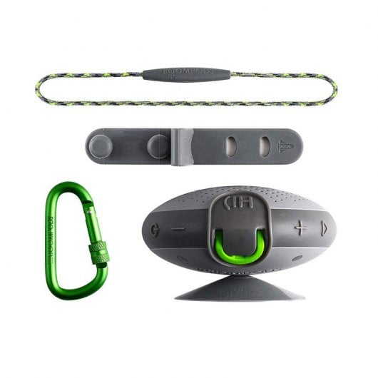Boompods Aquablaster Altavoz Bluetooth Impermeable con Mosquetón 8W Gris/Verde