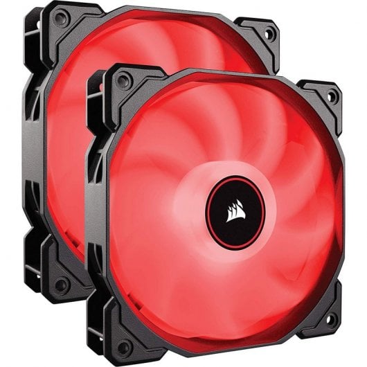 Corsair Air Series AF140 Pack 2 Ventiladores 140mm LED Rojo