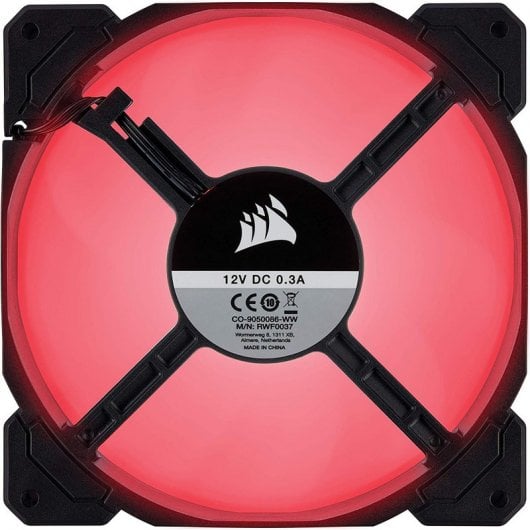 Corsair Air Series AF140 Pack 2 Ventiladores 140mm LED Rojo