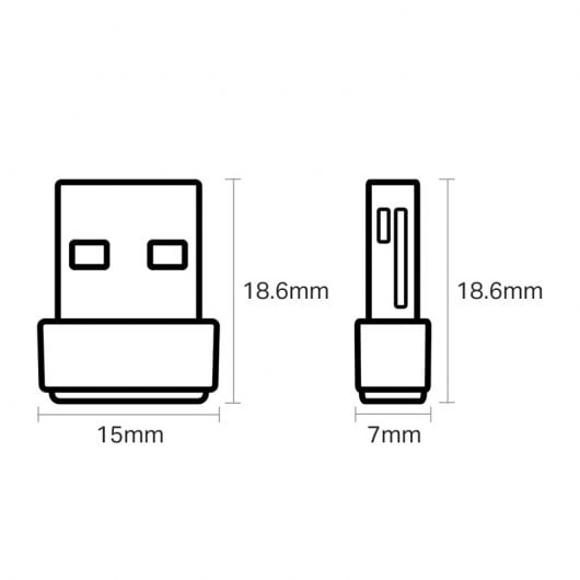 TP-LINK Archer T2U Nano Adaptador WiFi USB Inalámbrico Doble Banda AC600