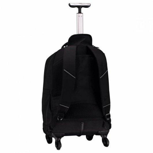 Totto Pavon Mochila con Ruedas para Portátil hasta 14" Negra