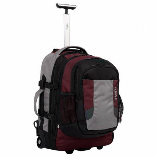 Totto Boroz Mochila con Ruedas para Portátil hasta 15" Granate/Gris