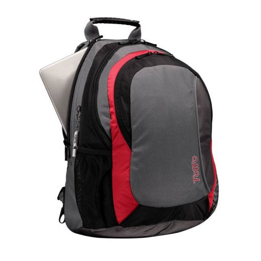 Totto Titanio Mochila para Portátil hasta 15.4" Rojo/Gris