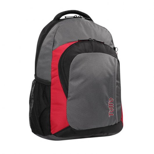 Totto Argon Mochila para Portátil hasta 14" Negro/Gris/Rojo