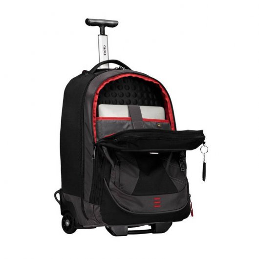 Totto Hulu Mochila con Ruedas para Portátil hasta 15" Gris/Negro