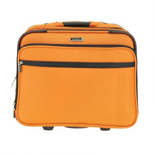 Totto Wilbur Maletín con Ruedas para Portátil hasta 15" Naranja