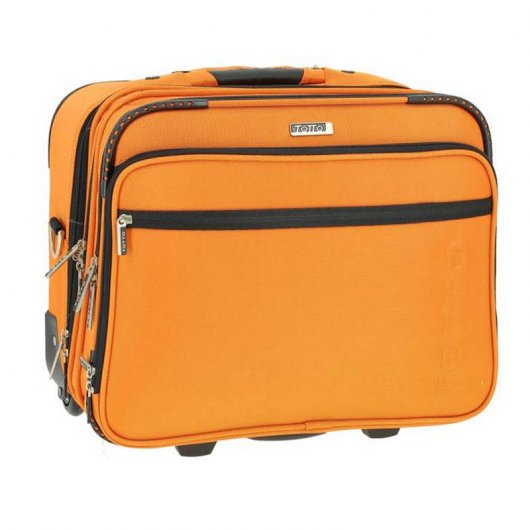 Totto Wilbur Maletín con Ruedas para Portátil hasta 15" Naranja