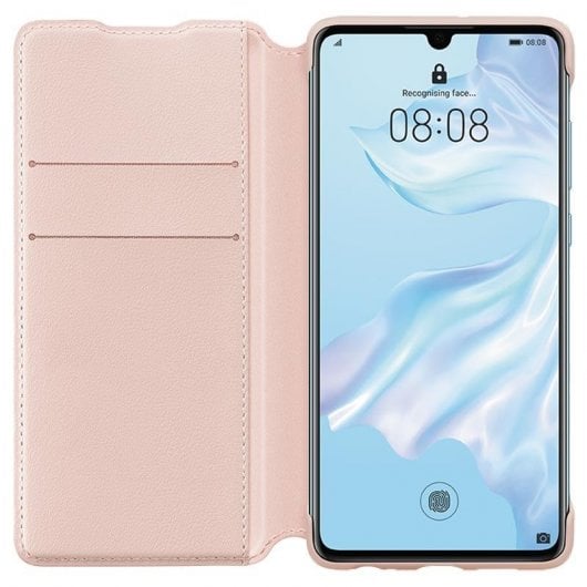 Huawei Funda Flip Wallet Cover Rosa para Huawei P30