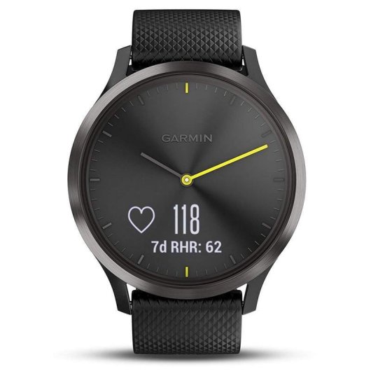 Garmin Vivomove HR Reloj Deportivo Talla L Negro con Correa Silicona Negra