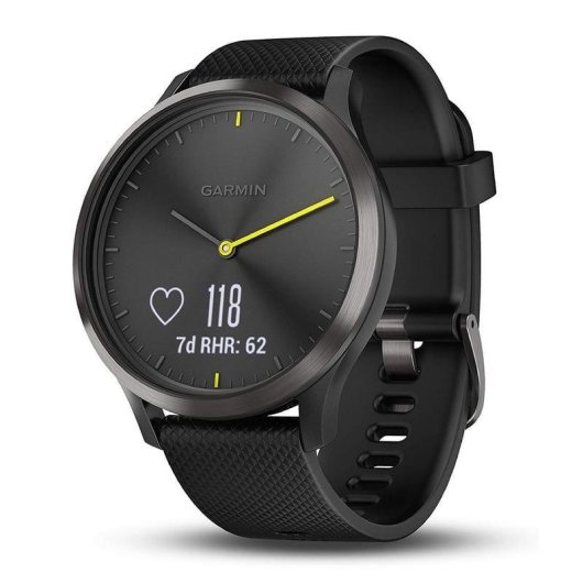 Garmin Vivomove HR Reloj Deportivo Talla L Negro con Correa Silicona Negra