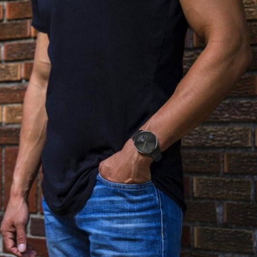 Garmin Vivomove HR Reloj Deportivo Talla L Negro con Correa Silicona Negra