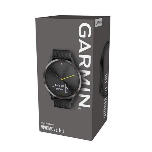 Garmin Vivomove HR Reloj Deportivo Talla L Negro con Correa Silicona Negra