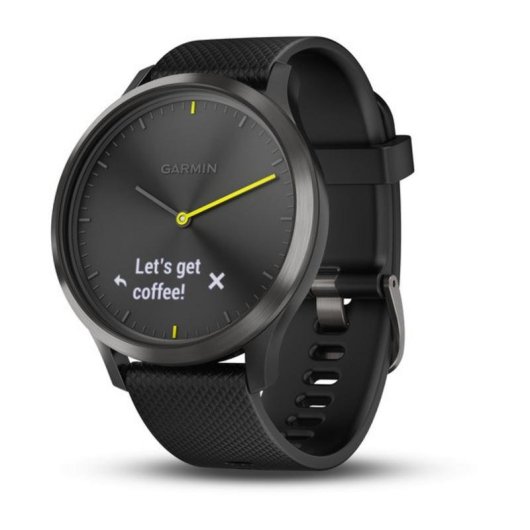 Garmin Vivomove HR Reloj Deportivo Talla L Negro con Correa Silicona Negra