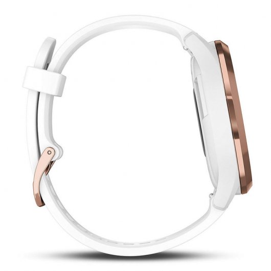 Garmin Vivomove HR Reloj Deportivo Talla S/M Rosa Oro con Correa Silicona Blanca
