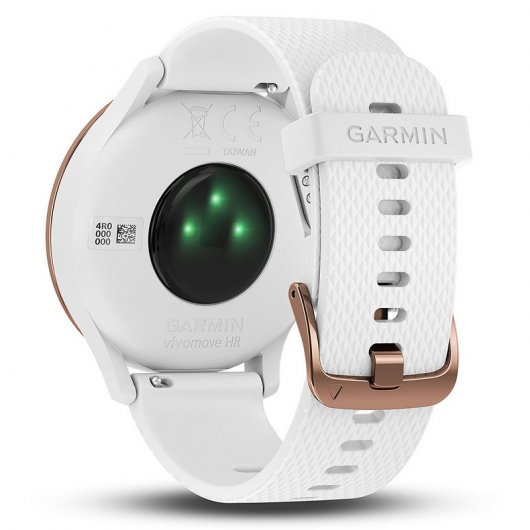 Garmin Vivomove HR Reloj Deportivo Talla S/M Rosa Oro con Correa Silicona Blanca
