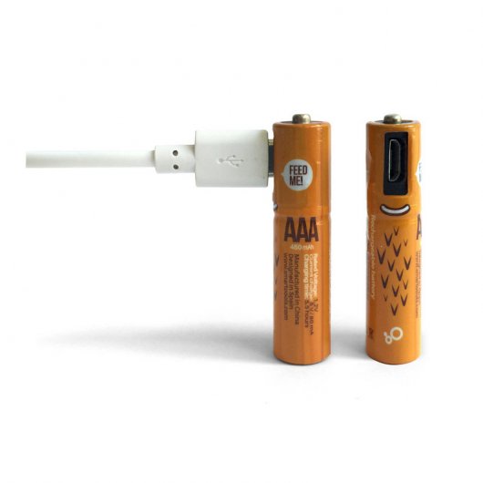 Smartoools Pilas Recargables Micro USB 450 mAh Pack 2 Pilas AAA
