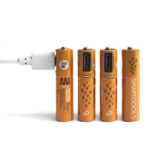 Smartoools Pilas Recargables Micro USB 450 mAh Pack 4 Pilas AAA