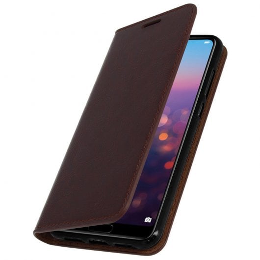 Étui portefeuille en cuir marron Avizar pour Huawei P20 Pro