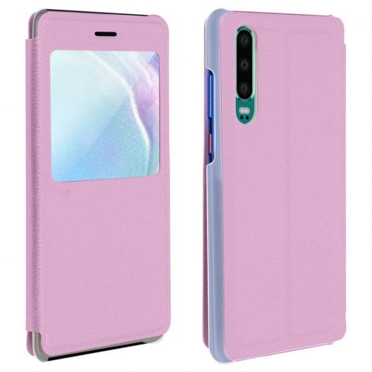 Avizar Funda Cartera con Ventana Rosa para Huawei P30