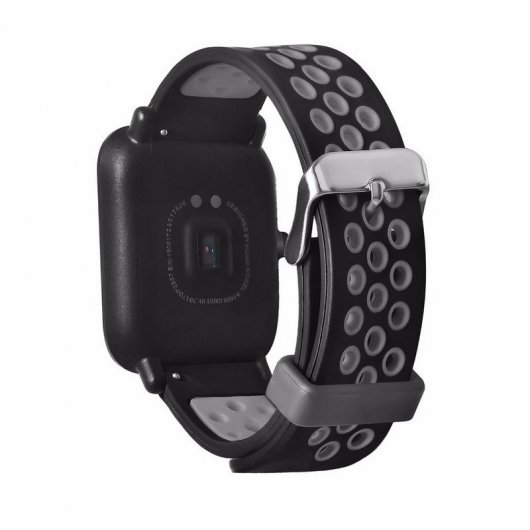 Owlotech Correa de Recambio 20mm Cierre Hebilla Negra para AmazFit Bip/GTS