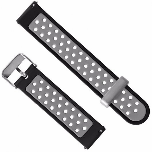 Owlotech Correa de Recambio 20mm Cierre Hebilla Negra para AmazFit Bip/GTS