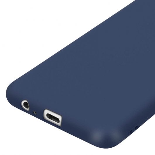 Custodia in silicone Forcell Soft Touch blu scuro per Samsung Galaxy A8