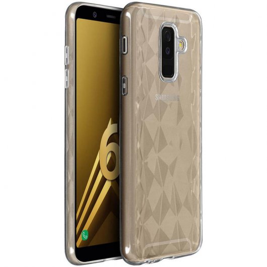 Forcell Prisma Funda de Silicona Transparente para Samsung Galaxy A6 Plus