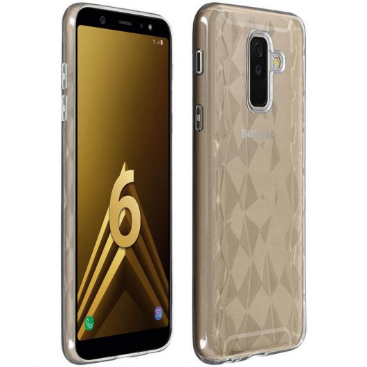 Forcell Prisma Funda de Silicona Transparente para Samsung Galaxy A6 Plus