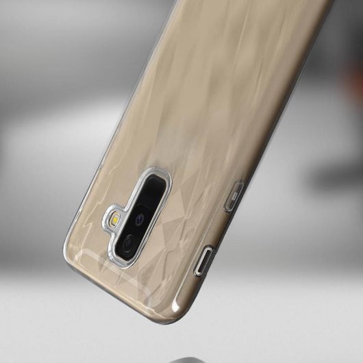 Forcell Prisma Funda de Silicona Transparente para Samsung Galaxy A6 Plus