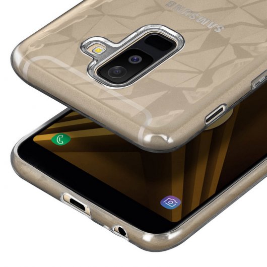 Forcell Prisma Funda de Silicona Transparente para Samsung Galaxy A6 Plus