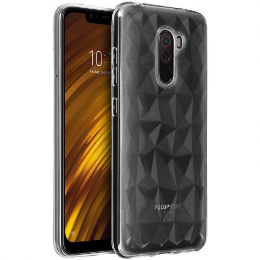 Forcell Prisma Capa de Silicone Transparente para Pocophone F1