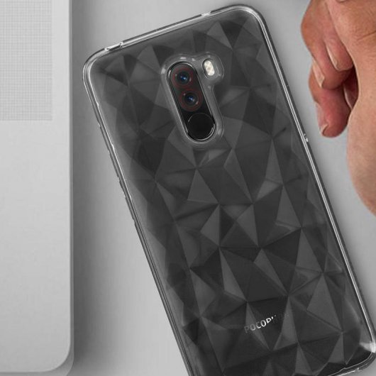Forcell Prisma Capa de Silicone Transparente para Pocophone F1