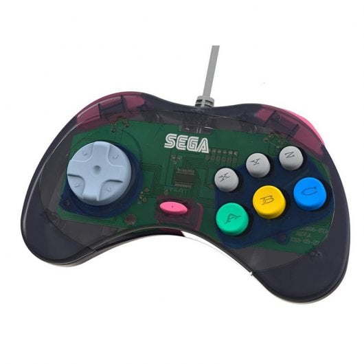 Gamepad Sega Saturn Retro-Bit grigio ardesia