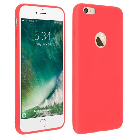 Capa Forcell Soft Touch de Silicone Vermelho para iPhone Plus