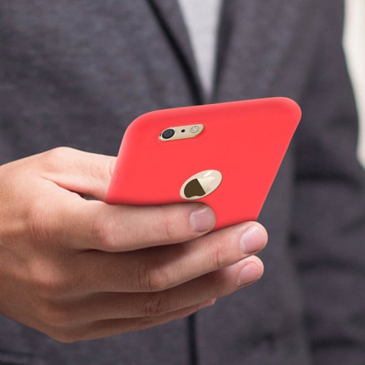 Capa Forcell Soft Touch de Silicone Vermelho para iPhone 6 Plus / 6S Plus