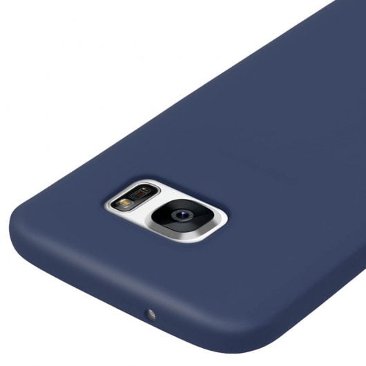 Capa Forcell Soft Touch de Silicone Azul Escuro para Samsung Galaxy S7 Edge